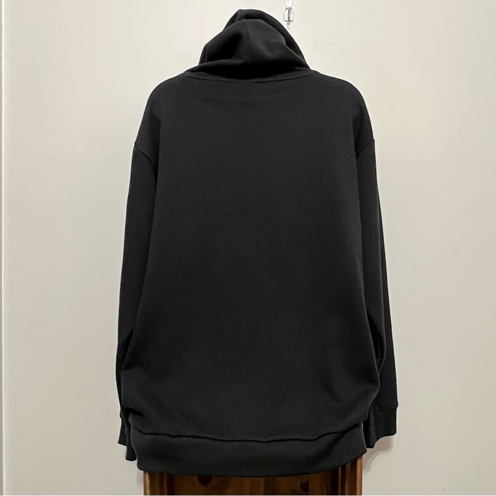 NWT Pink Victoria’s Secret Black Love Pink University Hoodie Oversized - Picture 6 of 9